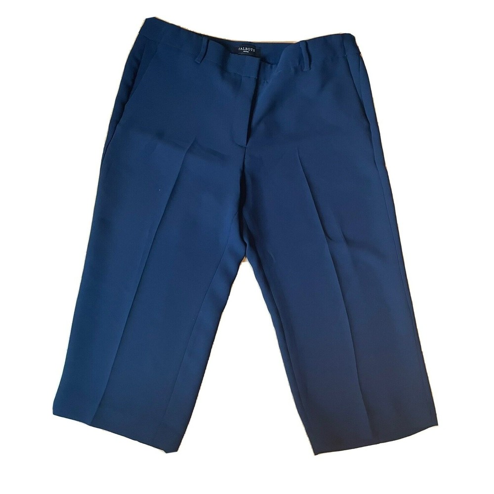 NWT Talbots Cropped Pants Size 14P Navy Blue - Picture 3 of 10